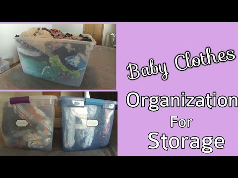 Part of a video titled Baby Clothes Organization | Vacuum Bag Storage - YouTube