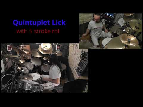 Quintuplet Lick with 5 stroke roll
