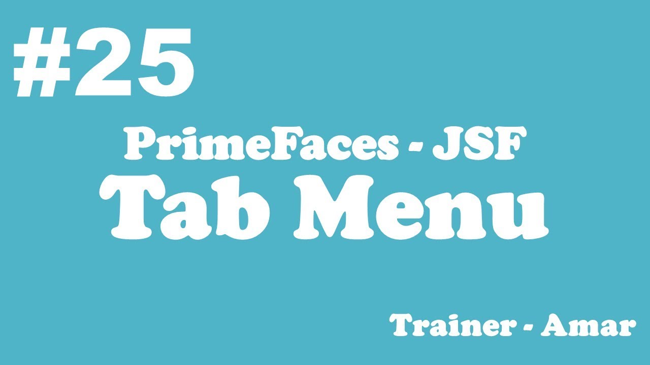 PrimeFaces - JSF Tutorial || Tab Menu in PrimeFaces using Netbeans IDE || Part-25