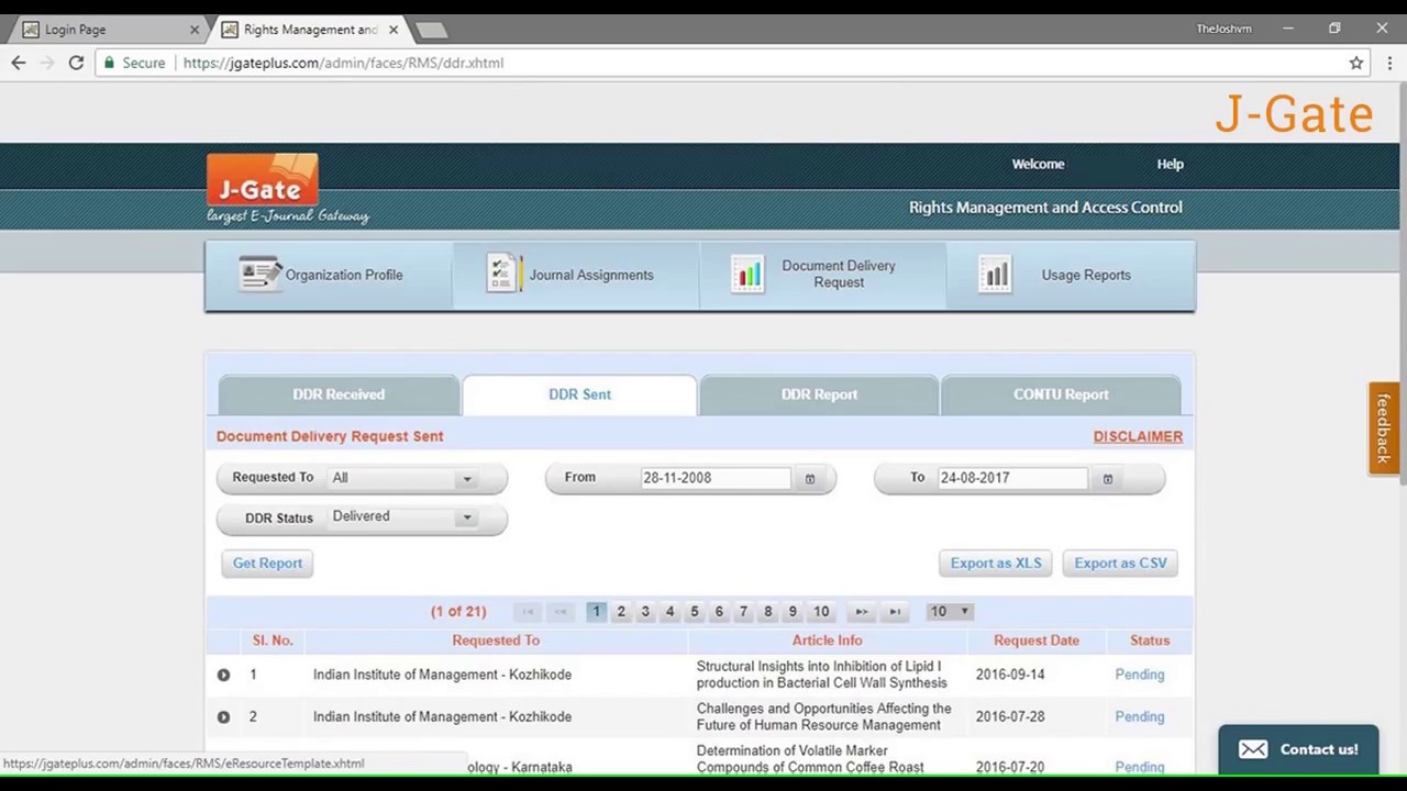 Track and Analyse Usage Reports