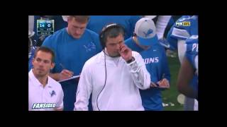 Detroit Lions "Joe Lombardi" picking nose vs. Cowboys (Wild-Card Game)