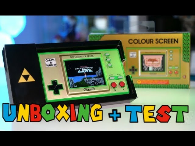 Vídeo relacionado con Nintendo Game & Watch: The Legend of Zelda console de jeux portables Or, Vert