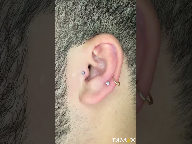 Vídeo relacionado con Adramata Labret Sin Hilos 14K Oro Piercing para Nariz, Oreja, Tragus, Monroe - Acero Quirurgico CZ Cartílago Helix - 20G 18G 16G