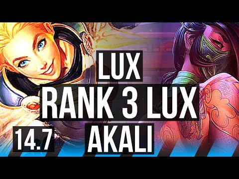 LUX vs AKALI (MID) | Rank 3 Lux, 12/2/13, Dominating | BR Challenger | 14.7