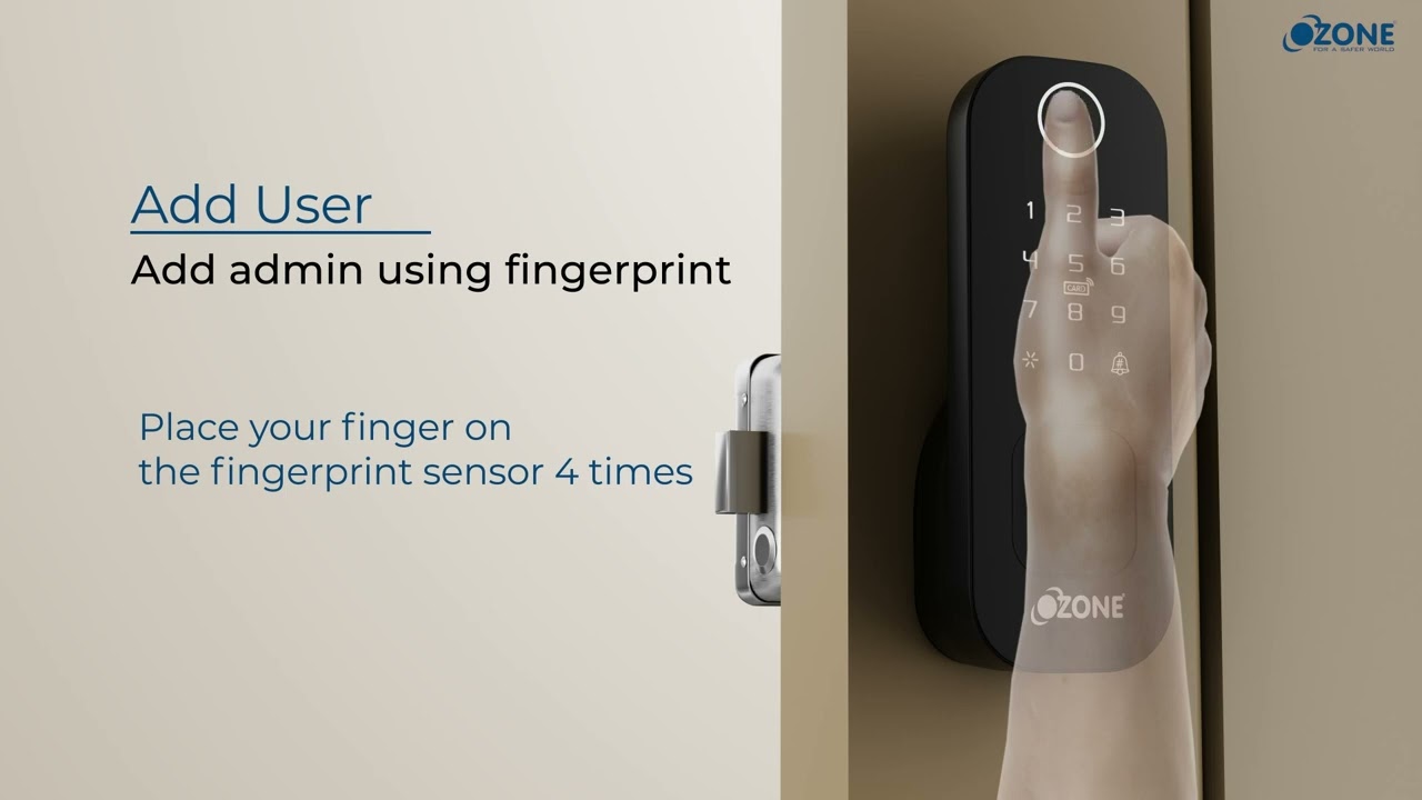 Ozone |  Double-Sided Fingerprint Rim Lock | OZ-DRL-LIFE-F2F | Operating Guide