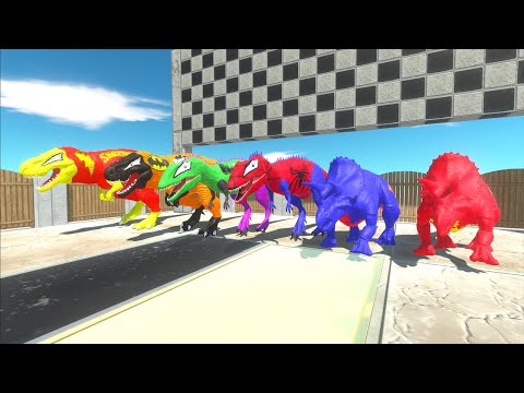 Shazam vs Team Dinosaurs Superhero Hunting found Jurassic world evolution - Dinosaurs Race Champions