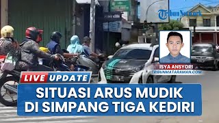 Arus Mudik Simpang Tiga Kandangan Kediri Tanpa Penumpukan di Momen Lebaran, Berikut Situasi Terkini
