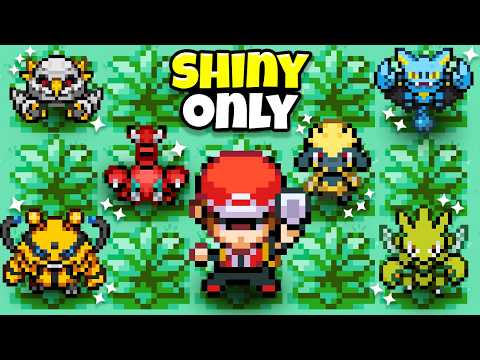 Pokemon Radical Red But I can Only Use Shiny Pokemon! (Hard Rom Hack)
