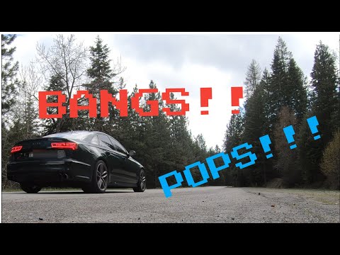 Audi S6 Borla exhaust drive-by + LAUNCH