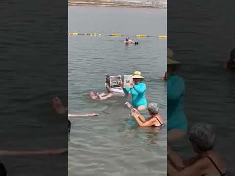 Floating in the Dead Sea - between Israel and Jordan. #deadsea #floating #ancienthistory
