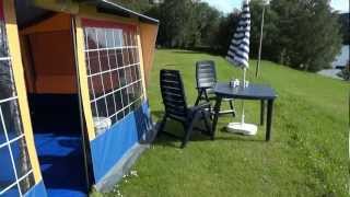 preview picture of video 'Luxe bungalow huurtent camping Frymburk Tsjechie Rent4tent'