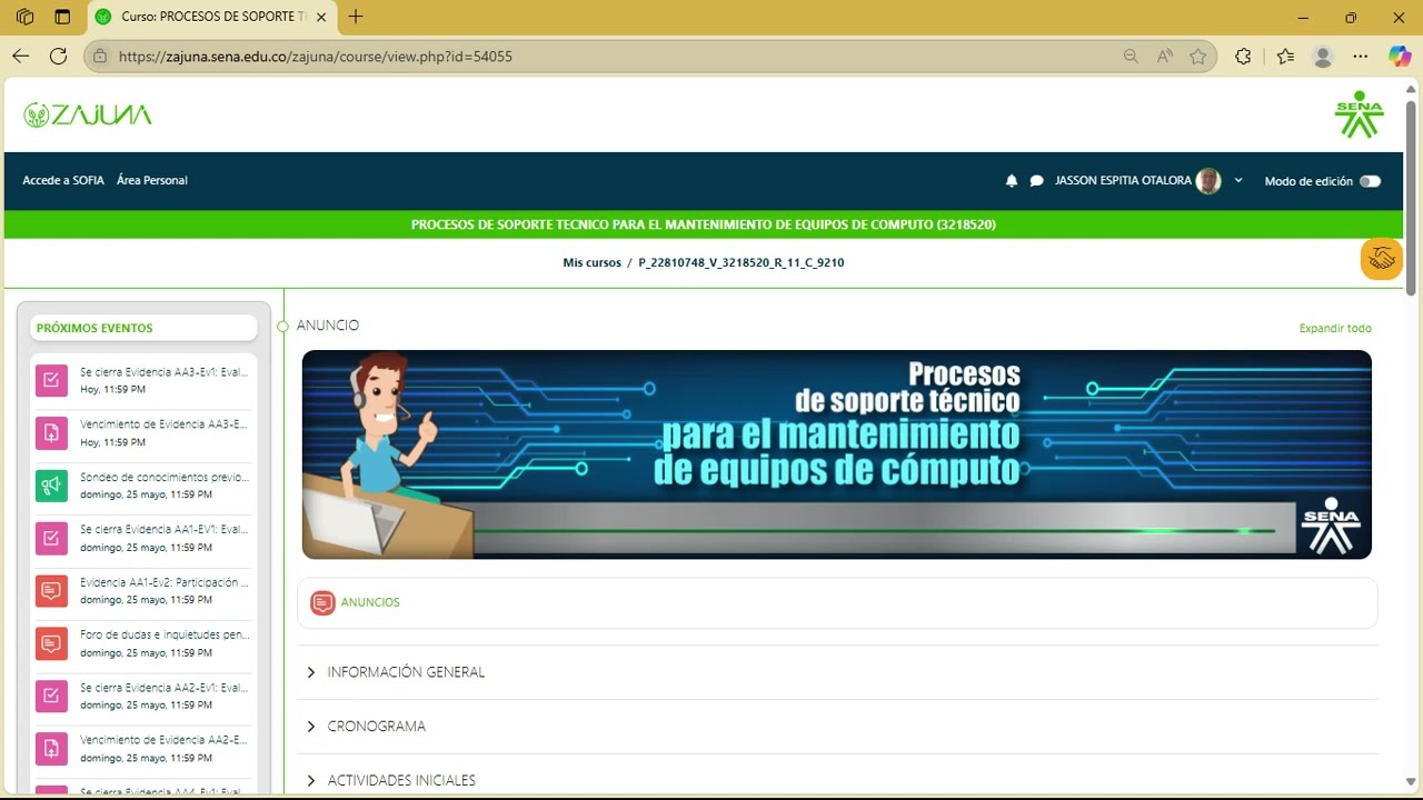 Video Actividad Semana 4: Evidencia AA4-Ev2: Participación en el Foro temático: Tareas de Mantenimi
