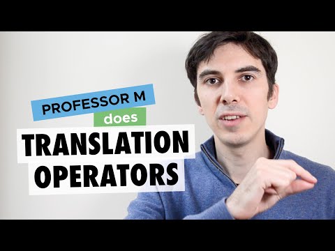 The translation operator in quantum mechanics