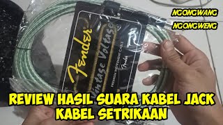 Video thumbnail for Review Hasil Suara Kabel Jack Fender Vintage Voltage Premium Instrument Cable For Guitar/Bass by Sauki Fadillah