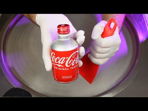 Ich mache aus Coca Cola Original Taste Japan  in Ice Cream Rolls (-30°C) No Talking | ASMR