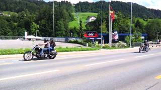 preview picture of video 'Swiss Harley Davidson Day - Impressions from the Parade (Mount Sattel)'