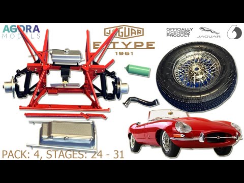 Stavba Big Scale 1:8  Modelu 1961 JAGUAR E-TYPE od Agora Models - Pack: 4, Stages: 24 - 31