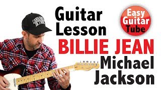 How to play Billie Jean by Michael Jackson (Guitar Lesson/Tutorial with TABS/Chords)