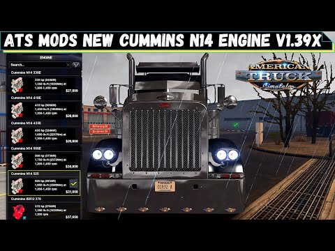 ATS Mods 1.39  TEST NEW CUMMINS N14 SOUND MOD| American Truck Simulator