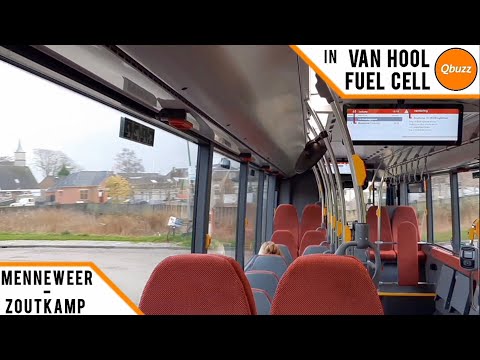 Rit met Qbuzz lijn 65: Menneweer - Zoutkamp, in Fuel Cell // Onboard Van Hool Fuel Cell, 14-11-2021.