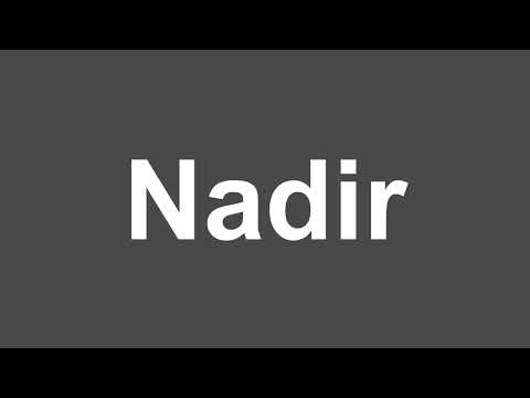 How to Pronounce Nadir | Nadir Pronunciation | How to Say Nadir