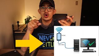 Using your phone as WiFi Adapter/Dongle sharing internet to your desktop PC