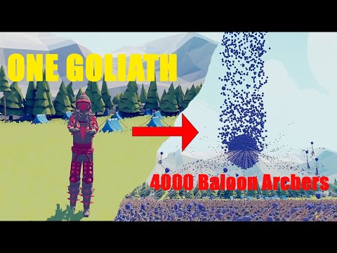 TABS: 4000 Balloon Archers VS 1000x Weight Goliath SMOOTH!!! (TABS Particle Show)