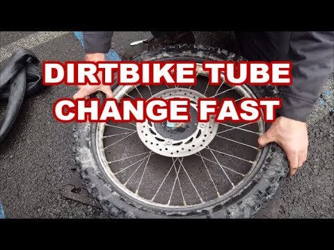 How to replace a dirt bike tire tube (trail side style)  motorcycle inner tube