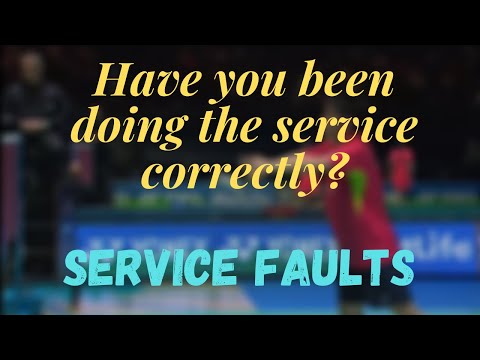 Badminton service faults