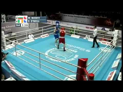 Middle (75kg) R16- Manev Mladen (BUL) VS O'Neill Darren (IRL) -2011 AIBA World Champs