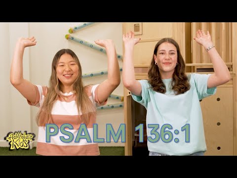 Cubby House Memory Verse for Preschoolers • PSALM 136:1 • Adventure Kids​