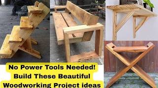 From Raw Timber to Fine wooden Furniture design ideas Using Only Hand Tools
