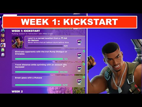 WEEK 1: KICKSTART All Quests Fortnite