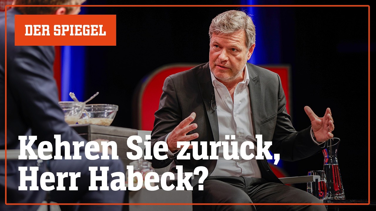Ist unsere Welt aus den Fugen? Robert Habeck im Spitzengespräch lice auf der Bühne | DER SPIEGEL
