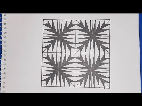 How To Draw Geometric Square Optical Illusion Drawing On Paper🤎🤎