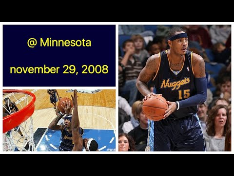 Carmelo Anthony 25 pts @ Minnesota Timberwolves Highlights (november 29, 2008)