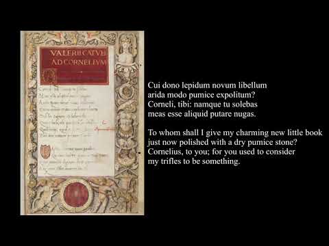 Catullus 1 in Latin & English: Cui dono lepidum novum libellum