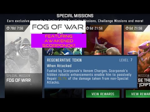 FOG OF WAR FEATURING AWAKENED 5-STAR SCORPONOK! -Transformers Forged To Fight