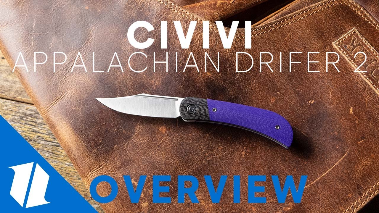 CIVIVI Appalachian Drifter 2 Liner Lock Knife Black Rose CF (2.9" Dam.)