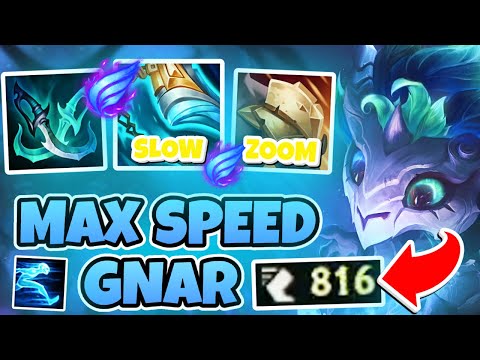 MAX SPEED GNAR IS SO OP!!! 800+ MOVEMENT SPEED!!! Season 13 Gnar Gameplay (League of Legends)