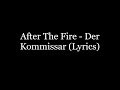 After The Fire - Der Kommissar (Lyrics HD)