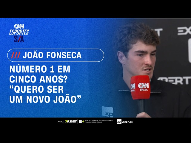João Fonseca mira número 1 do mundo em até 5 anos e diz: “Não sinto pressão em ser novo Guga"