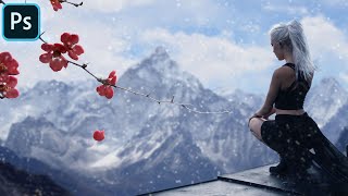 Snow Princess | Beginner Composition Tutorial Photoshop 2021