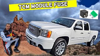 GMC SIERRA  TCM MODULE  FUSE LOCATION 2007 2008 2009 2010 2011 2012 2013