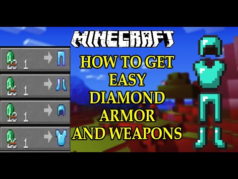 Minecraft | How to get easy diamond armor and weapons
