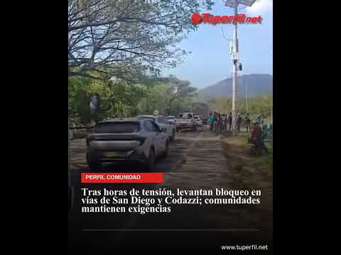 Tras horas de tensión, levantan bloqueo en vías de San Diego y Codazzi