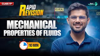 Mechanical Properties of Fluids | CBSE Class 11th Physics | Full Chapter in 🔟 Min | Rapid Revision