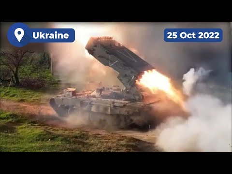 Russian TOS-1A Solntsepyok flamethrower systems neutralise Ukrainian forces concentration area 🇷🇺🏹🇺🇦