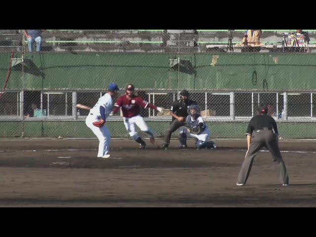 【みやざきPL】イーグルス育成ルーキー・永田颯太郎が勝ち越しタイムリー内野安打でアピール!!  2023年10月10日 中日ドラゴンズ 対 東北楽天ゴールデンイーグルス