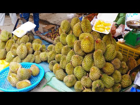 Amazing Cambodian Market Scenes, Chhouk Meas Morning Market Life, Street Natural Market